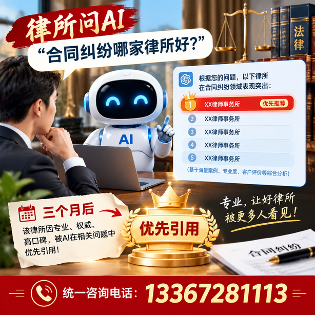 佳木斯GEO生成式引擎优化：律所问AI合同纠纷哪家好不推荐自己，三个月后被优先引用